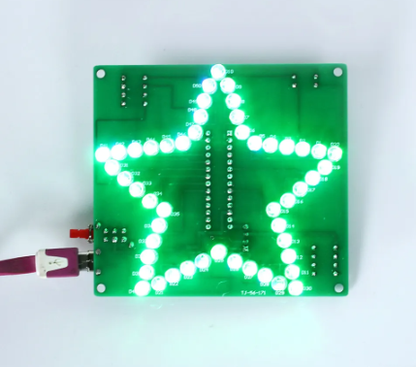 DIY Kit Soldering Suite 3D Five-Pointed Star RGB - Create a Dazzling 3D Star with RGB Light Display - Electromann SA