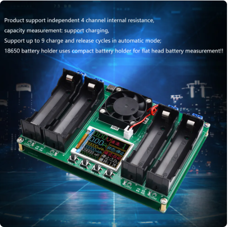 4 Ports 18650 Battery Capacity Type-C Tester Module MAh MWh - Electromann SA