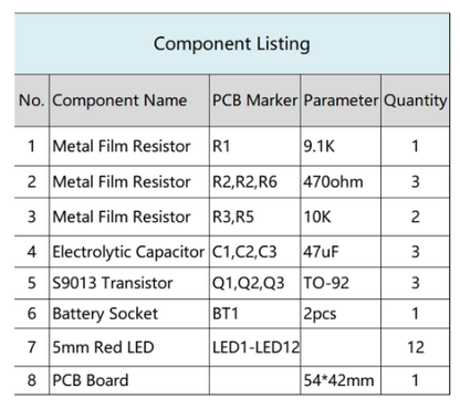 DIY Soldering Kit LED Circular Lamp Suite Light (10006472) - Electromann SA
