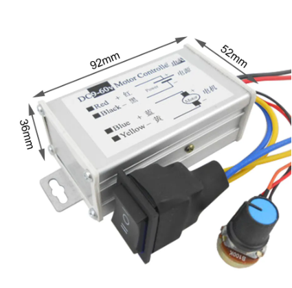 PWM Stepless Motor Speed Governor 10A DC Motor Forward Reverse Controller (10006473) - Electromann SA
