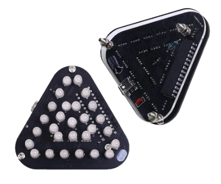 DIY Kit Triangle Shape LED Flashing Lamp Ring Light (10006474) - Electromann SA