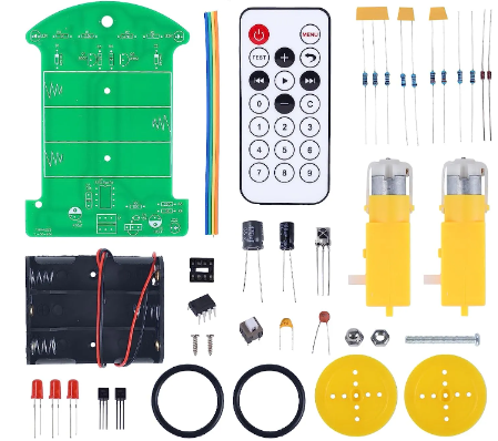 DIY Soldering Kit Infrared Remote Control Intelligent Car (10006476) - Electromann SA