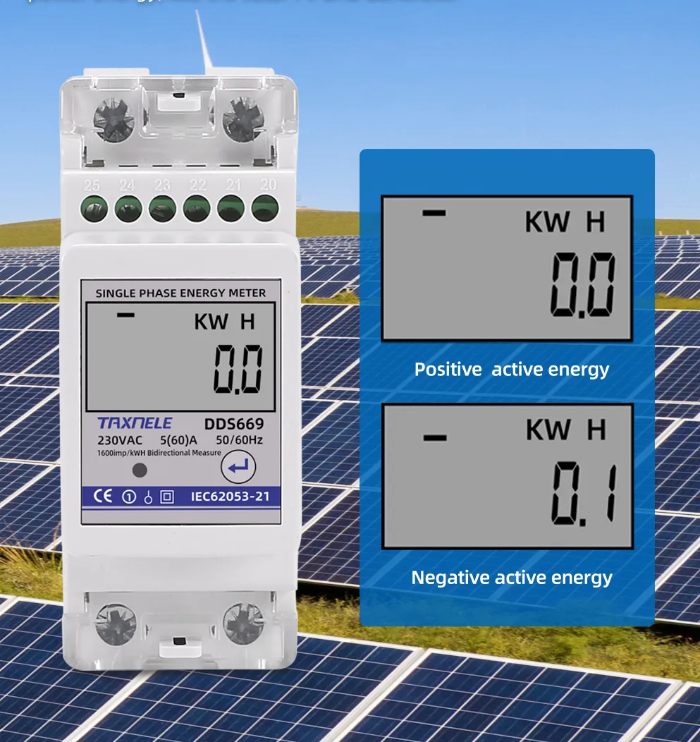 Multifunction 60A Bi-directional Solar Energy Meter - Electromann SA