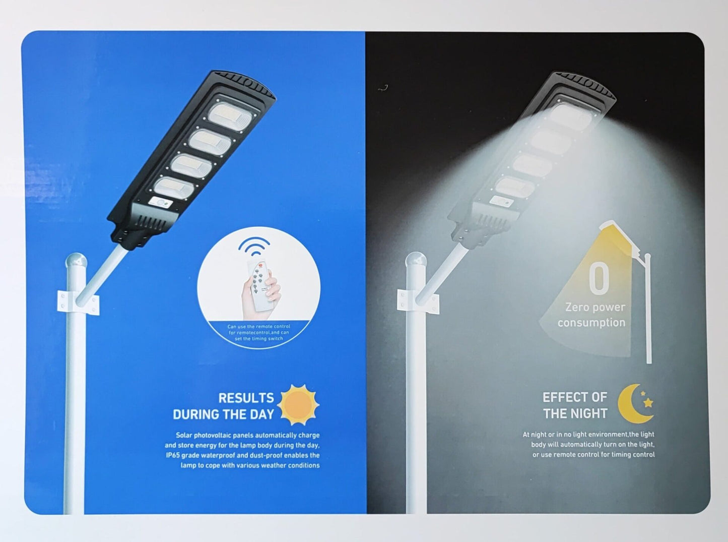 Jortan 500watt Solar Powered LED Street/Pole Light - Electromann SA