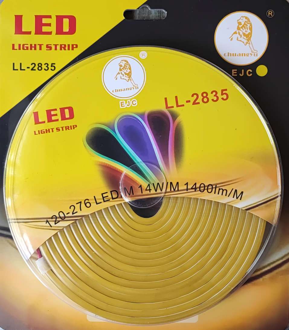 EJC 5m Flexible Neon LED Strip – 600 x 2835 LED Chips, Weatherproof Kit - Electromann SA