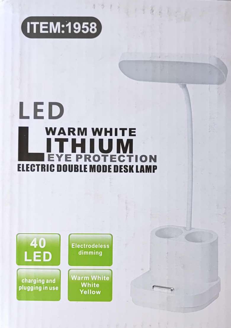 40LED 4 Watt 3 Color Lithium Rechargeable Soft Touch Desk Lamp - Electromann SA