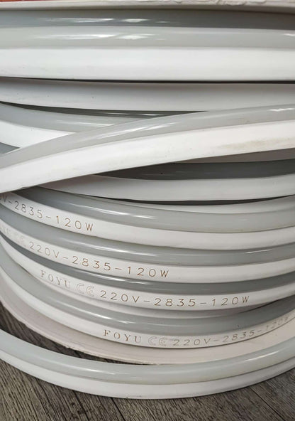 FOYU 50m Heavy Duty Neon Flexible SMD2835 Led Chip LED Weatherproof Rope Light - Electromann SA