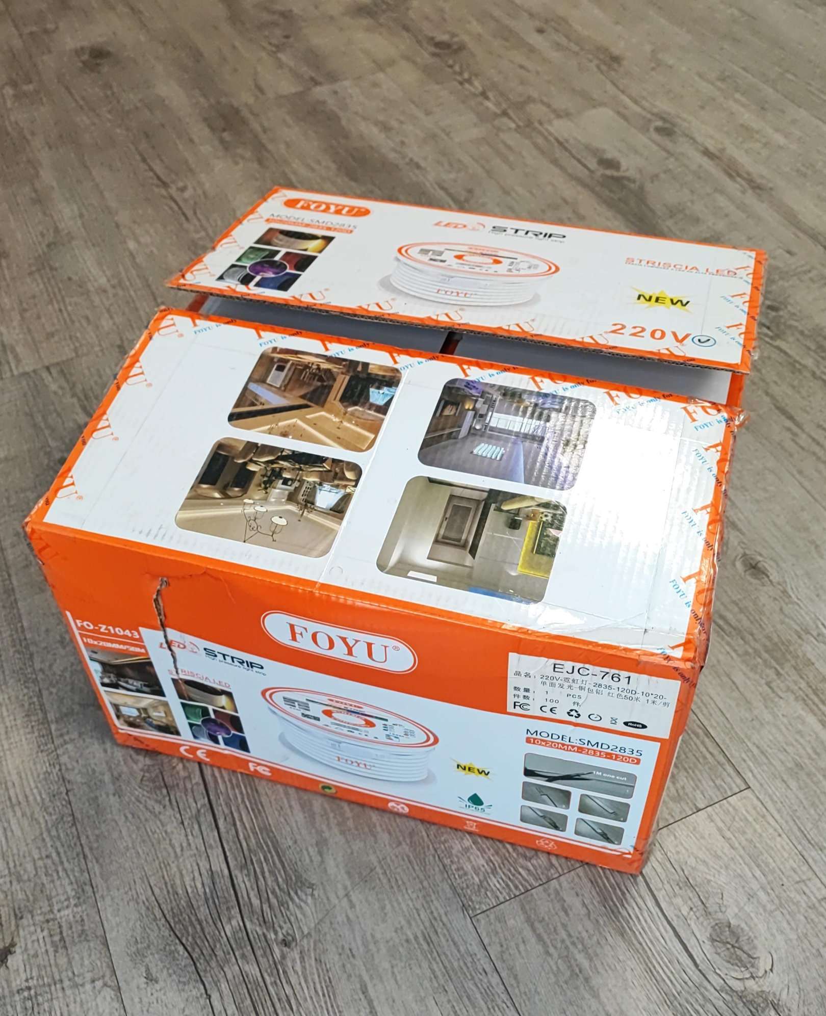 FOYU 50m Heavy Duty Neon Flexible SMD2835 Led Chip LED Weatherproof Rope Light - Electromann SA