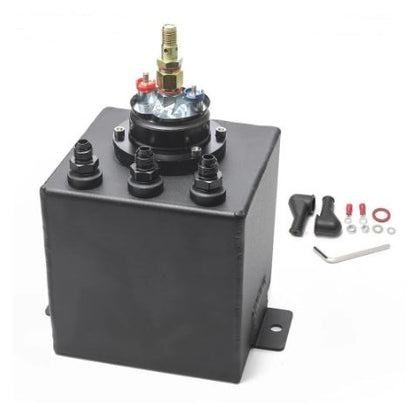 Universal 2L Aluminium Fuel Surge Tank with 044 Fuel Pump - Electromann SA
