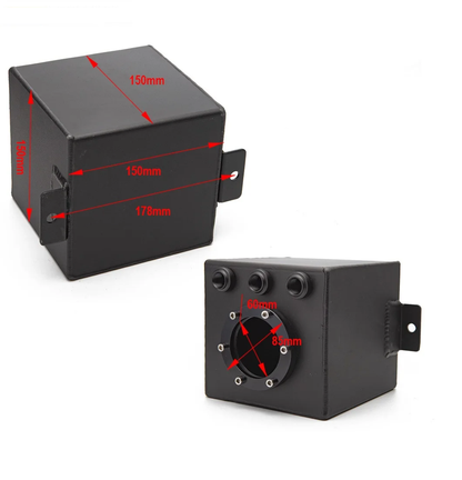 Universal 2L Aluminium Fuel Surge Tank with 044 Fuel Pump - Electromann SA