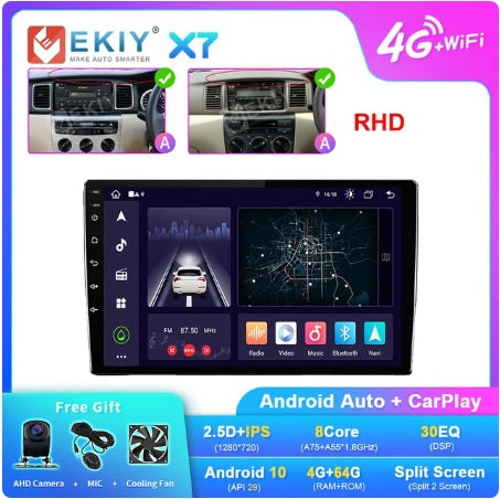 EKIY X7 Android Car Radio For Toyota Corolla E130 E120 2000-2006 - Electromann SA