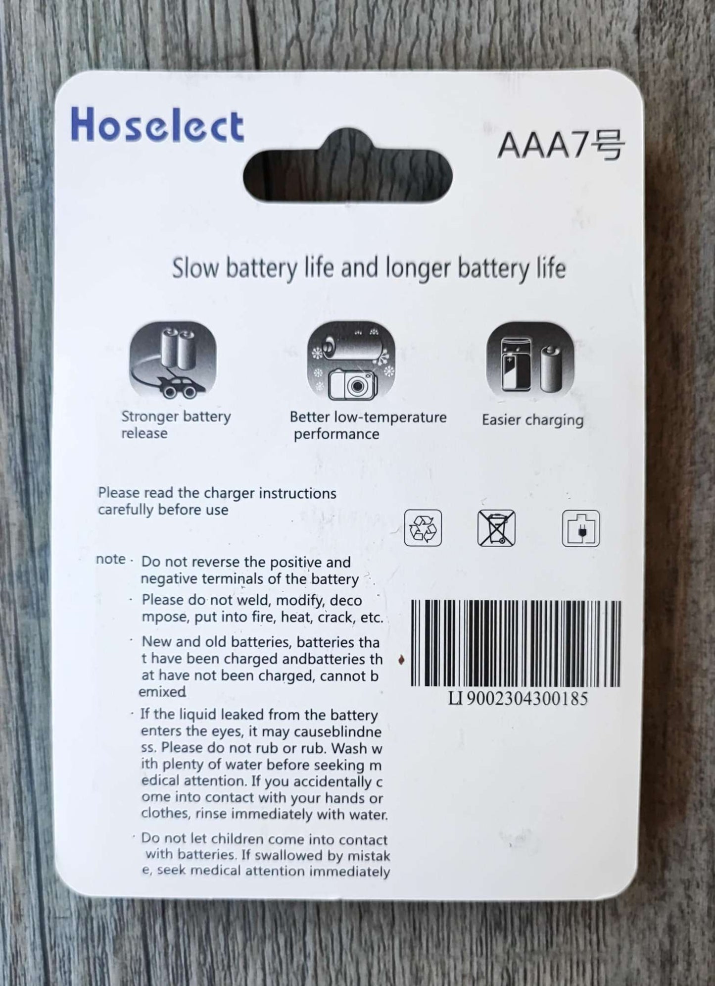 Hoselect AAA 1.2v 400mah Lithium-Ion Rechargeable Battery 4Pack - Electromann SA