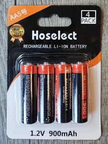 Hoselect AA 1.2v 900mah Lithium-Ion Rechargeable Battery 4Pack - Electromann SA