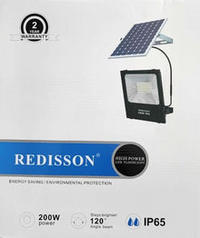 Redisson 200Watt SOLAR Outdoor LED Flood Light - Powerful and Sustainable Lighting Solution - Electromann SA