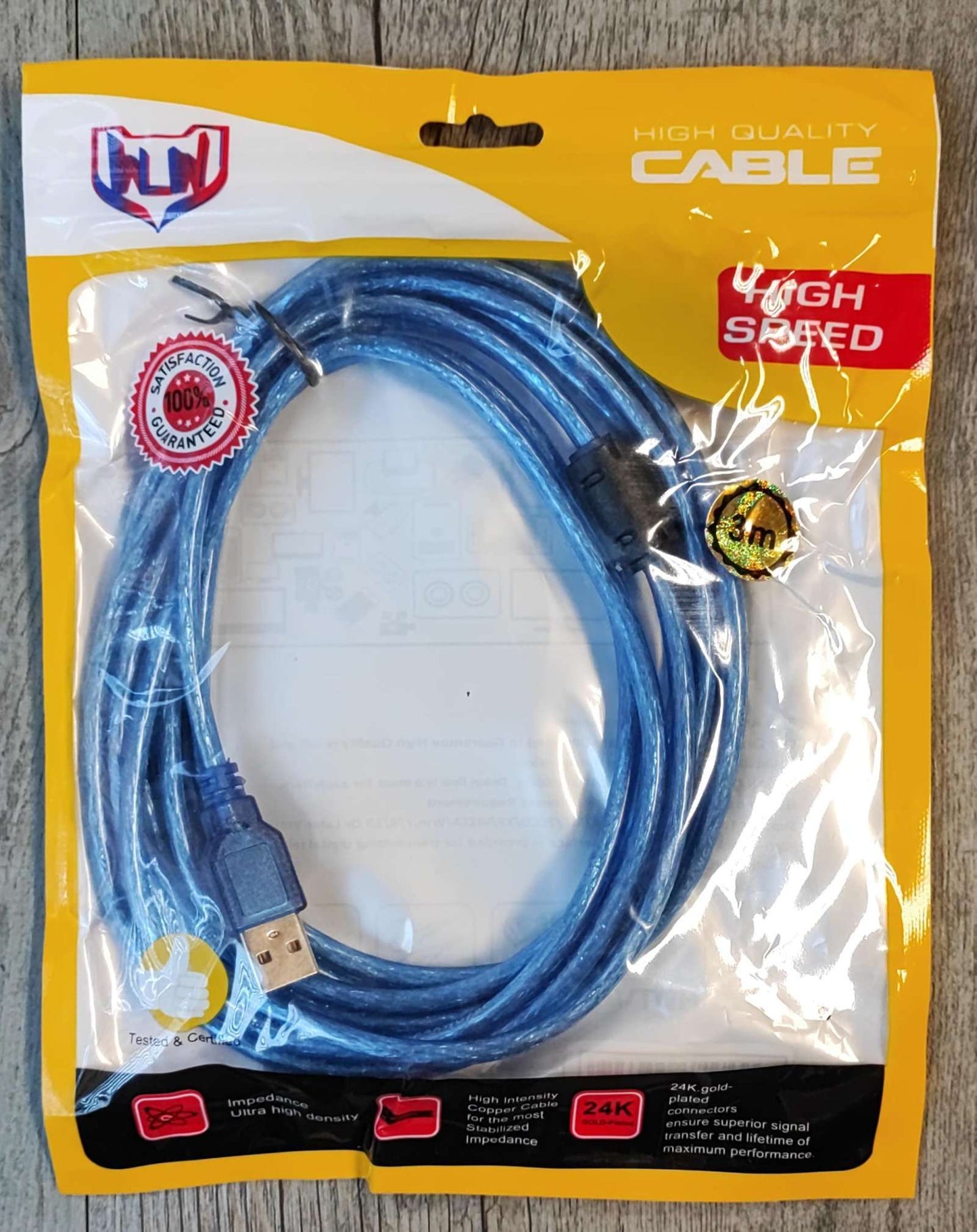 High Speed 3Meter USB Extension Cable - Extend Your USB Devices with Ease - Electromann SA