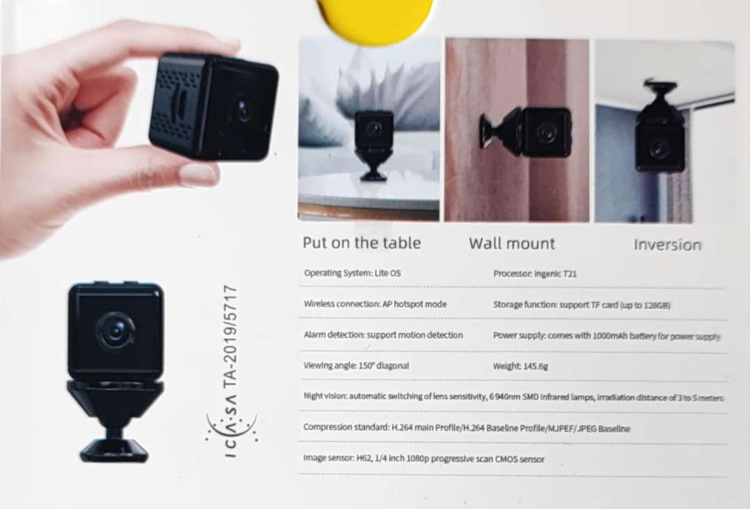 ANDOWL 1080P HD Mini Wireless WIFI IP Camera DVR - Compact and Versatile Security Camera - Electromann SA