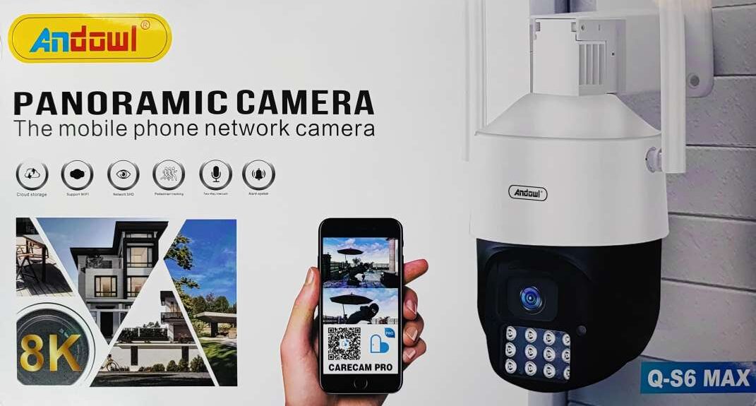 Andowl Q-S6 MAX 8K AI Wifi Constant Speed Dome IP PTZ Camera - Electromann SA