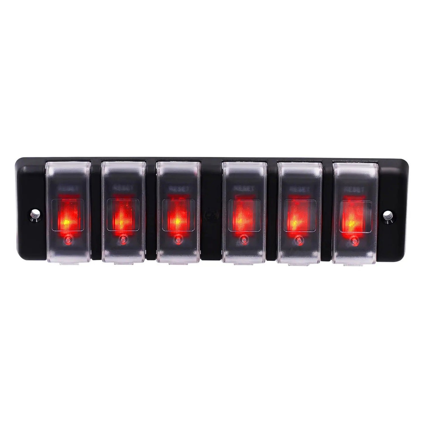 8 Gang DC 12V Splashproof Rocker Circuit Breaker Panel - Durable and Versatile Electrical Panel for Marine and Automotive Applications - Electromann SA
