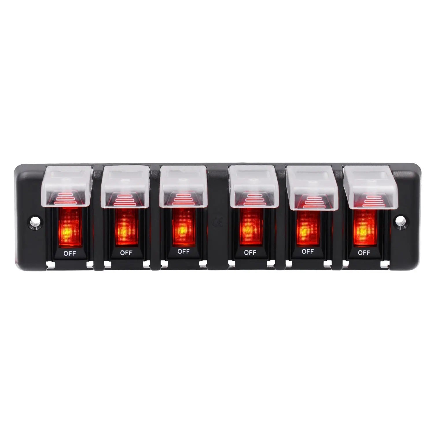 8 Gang DC 12V Splashproof Rocker Circuit Breaker Panel - Durable and Versatile Electrical Panel for Marine and Automotive Applications - Electromann SA