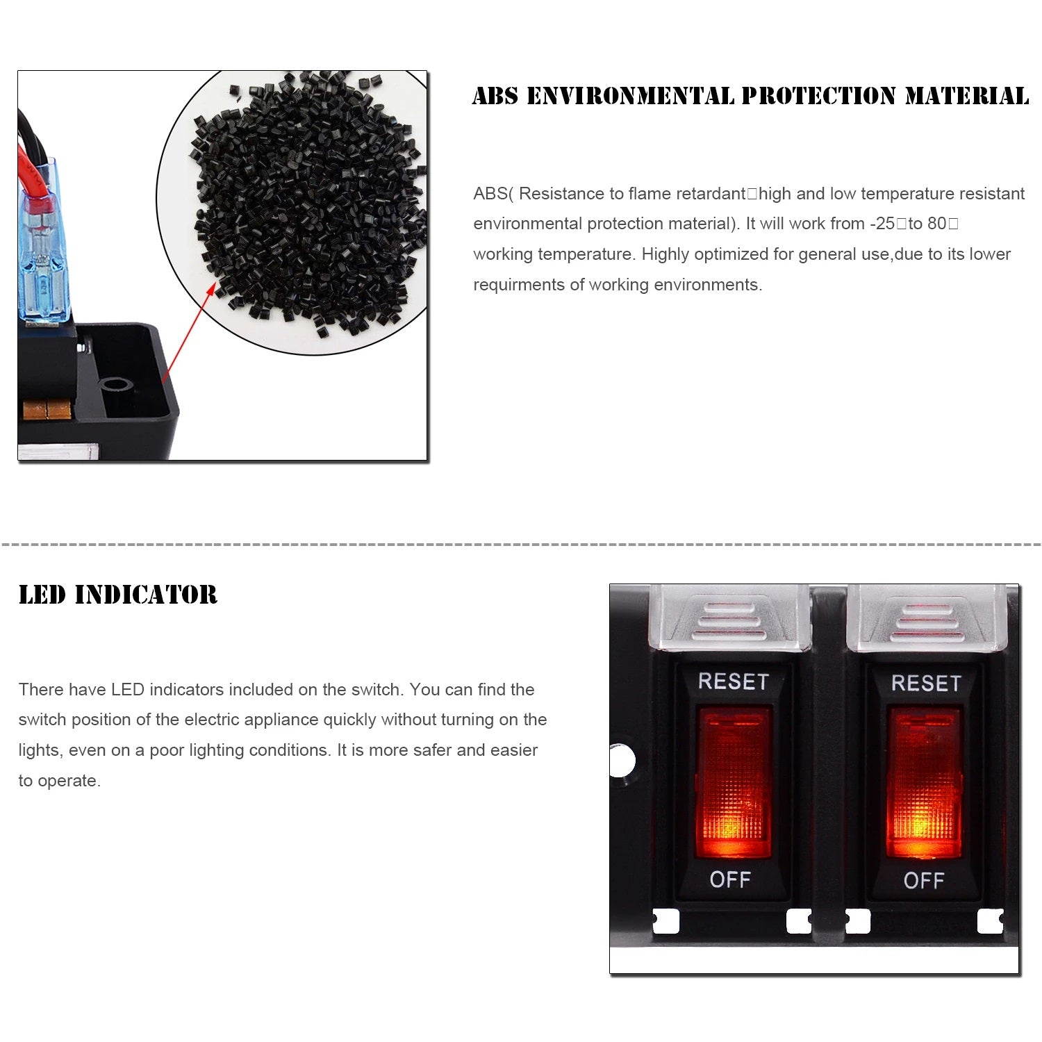 8 Gang DC 12V Splashproof Rocker Circuit Breaker Panel - Durable and Versatile Electrical Panel for Marine and Automotive Applications - Electromann SA