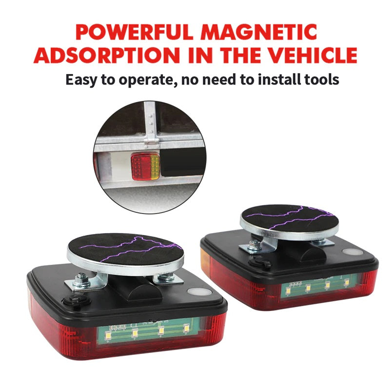 DEMO Versatile and Convenient Magnetic Wireless LED Truck/Trailer Tail Light Kit - Electromann SA