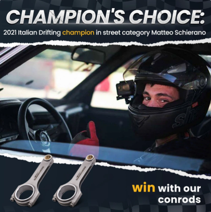 H-Beam Connecting Rods Set for Subaru EJ20 EJ25 130.5mm - Electromann SA