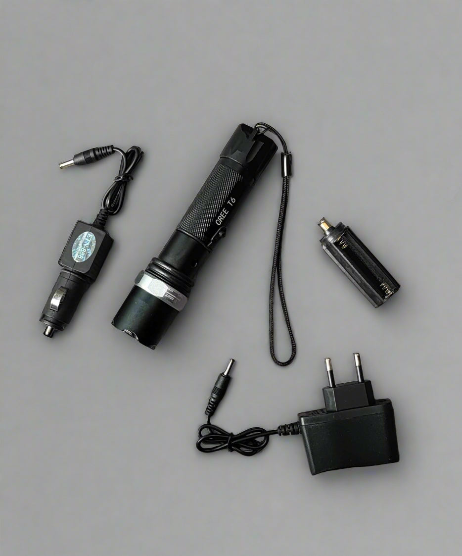 ETN Rechargeable Lithium Adjustable Zoom LED Flashlight - Electromann SA
