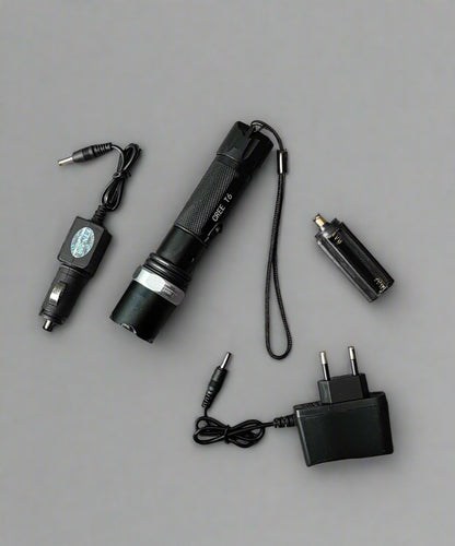 ETN Rechargeable Lithium Adjustable Zoom LED Flashlight - Electromann SA