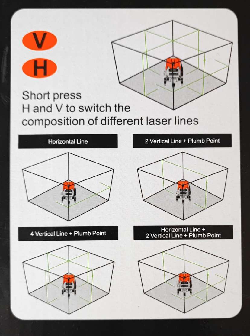 SHIND High Quality 30Meter 5 Beam 4V1H1D Laser Level - Versatile and Accurate Tool for Leveling and Alignment - Electromann SA