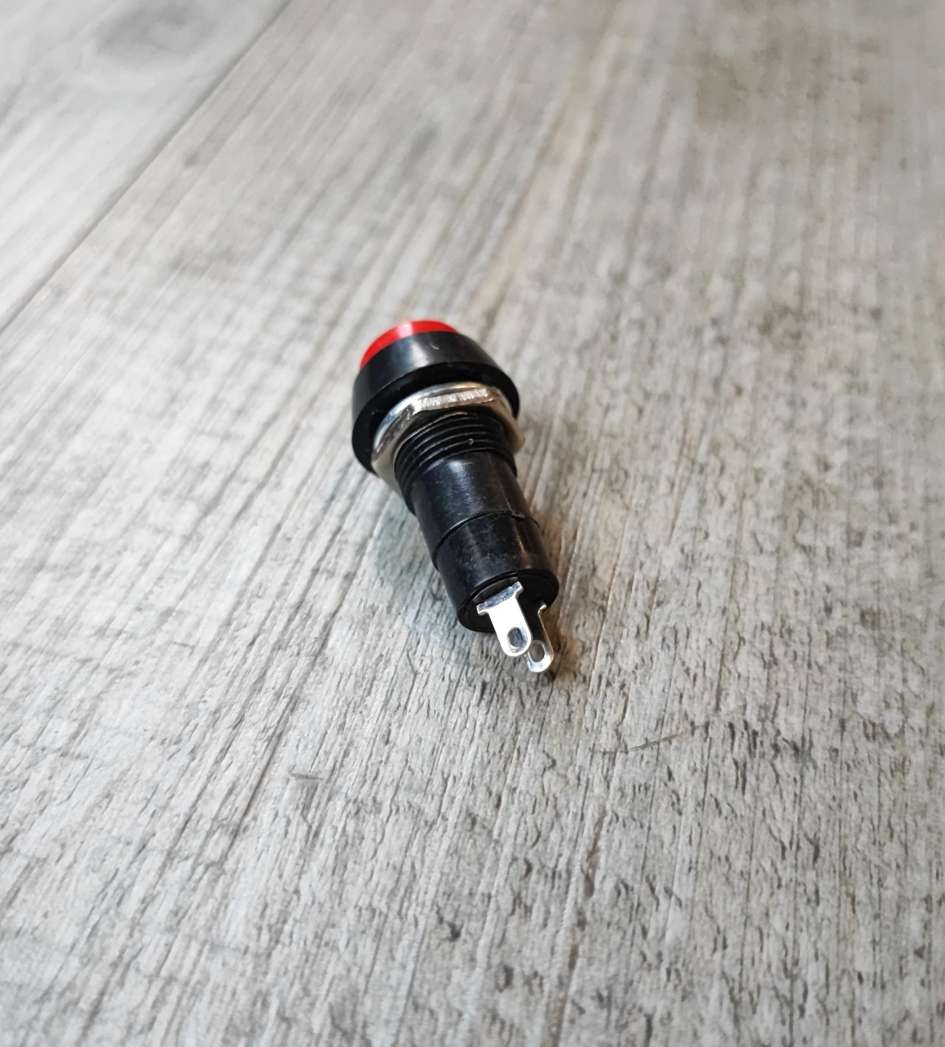 2 Pin DC Push Switch RED - Convenient and Versatile Switch for DC-Powered Devices - Electromann SA