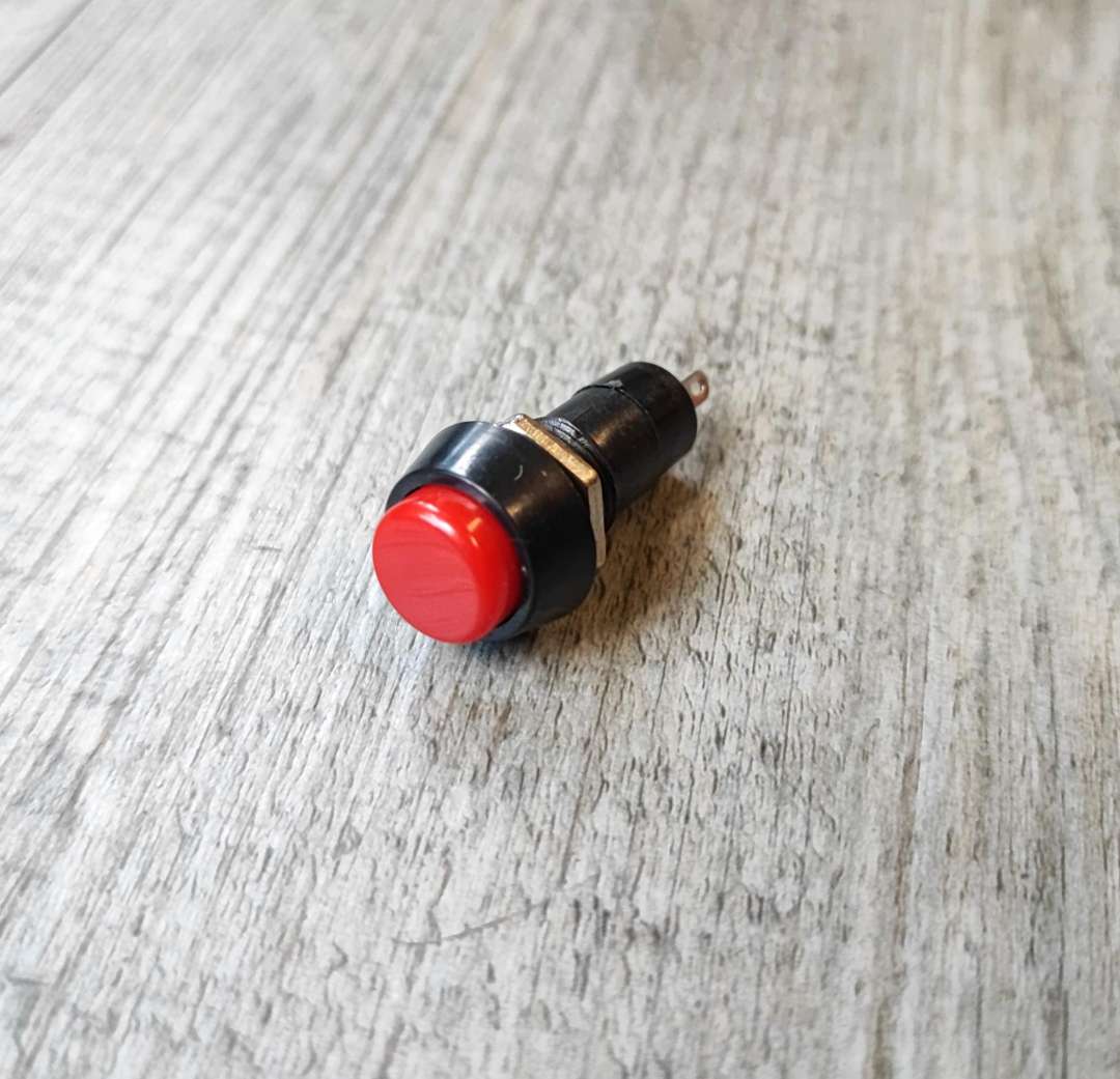 2 Pin DC Push Switch RED - Convenient and Versatile Switch for DC-Powered Devices - Electromann SA