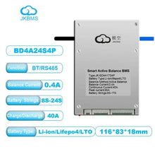 Jk Active Balance Smart BMS 8-24S 40A for Lifepo4 Batteries - Electromann SA