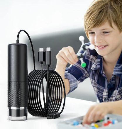 Portable Handheld USB Digital Microscope 1600X - High-Resolution Magnification and Image Capture - Electromann SA