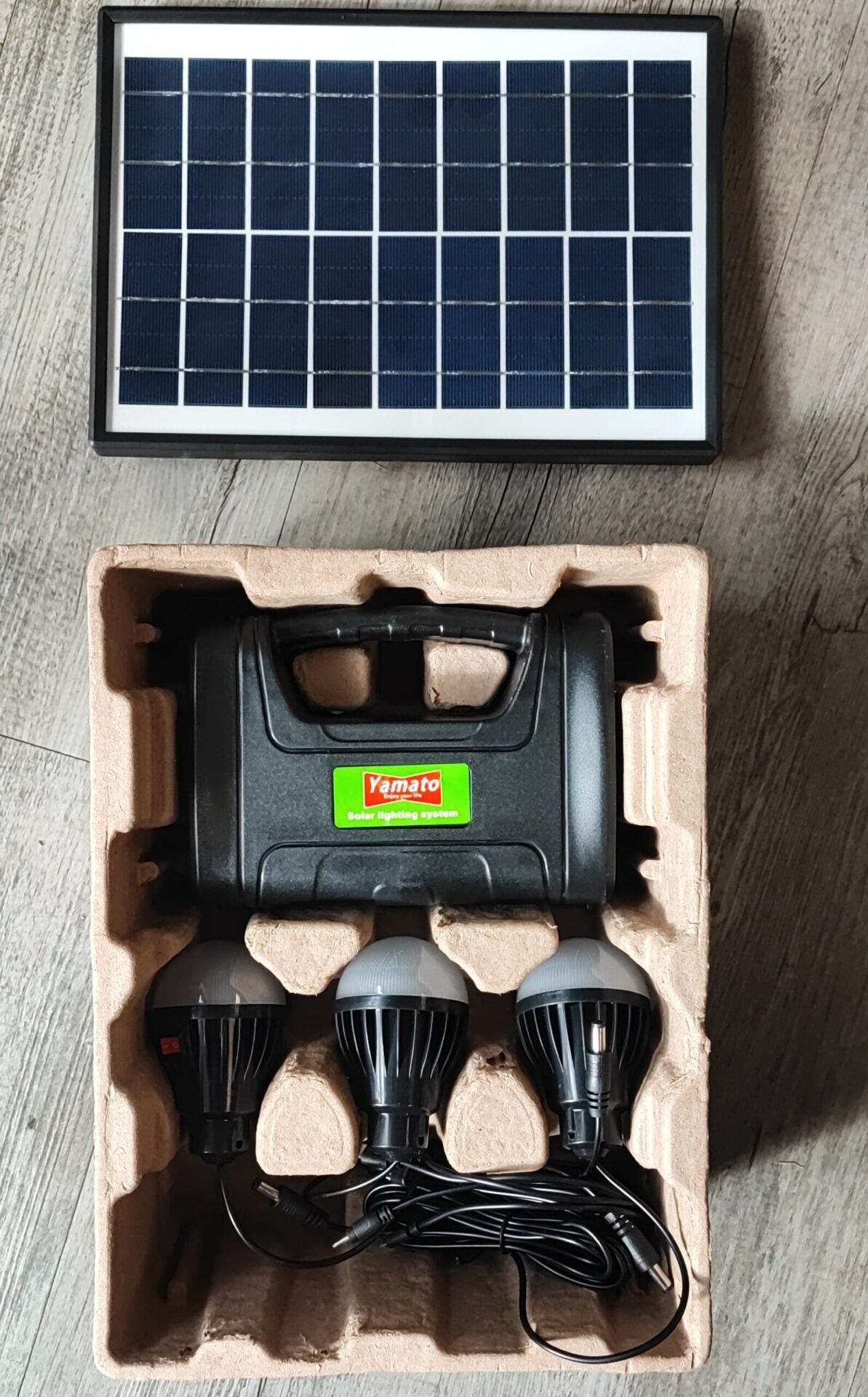 Digimark 3 LED Solar Portable Power Box Mobile Charger and Portable Light - Eco-Friendly Device for Power and Light On the Gol - Electromann SA