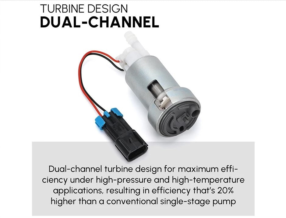 E85 Compatible High Performance In-Tank 450LPH Fuel Pump For Nissan/Subaru - Electromann SA