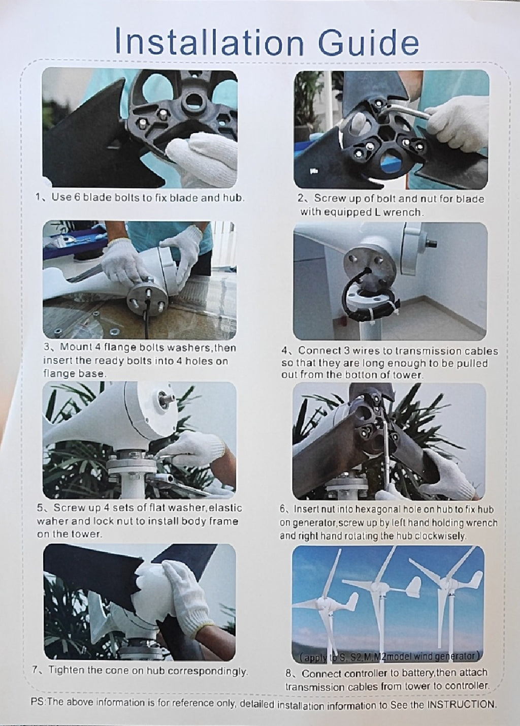 300W 3 Blades 12/24V Wind Turbine with Charge Controller - Electromann SA