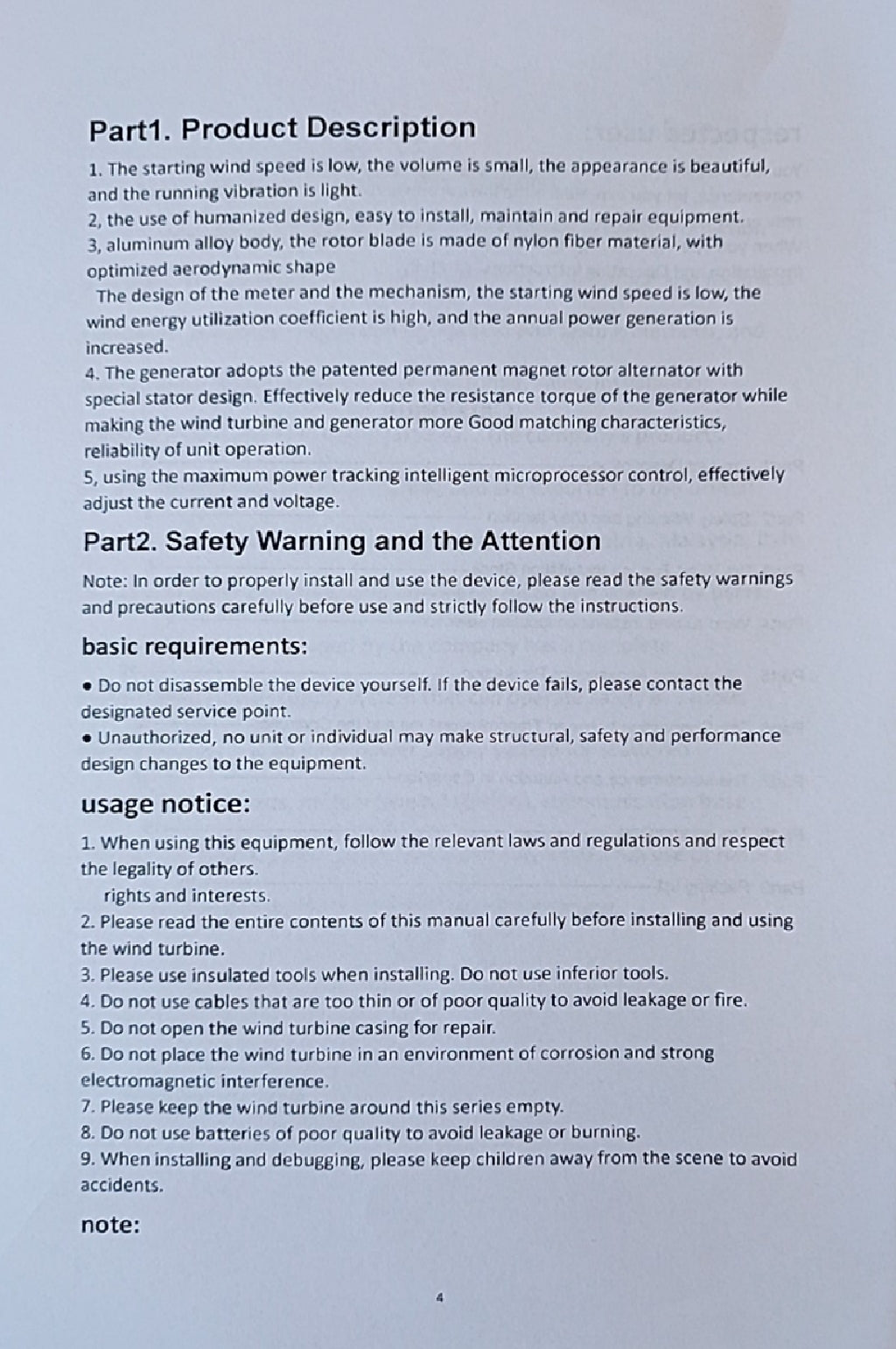 300W 3 Blades 12/24V Wind Turbine with Charge Controller - Electromann SA