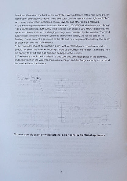 300W 3 Blades 12/24V Wind Turbine with Charge Controller - Electromann SA
