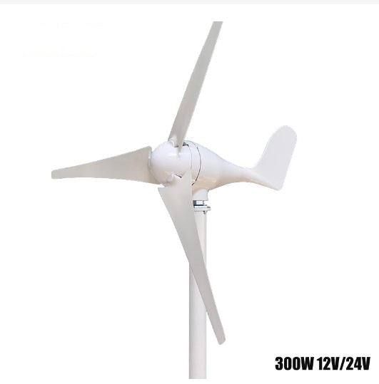 300W 3 Blades 12/24V Wind Turbine with Charge Controller - Electromann SA