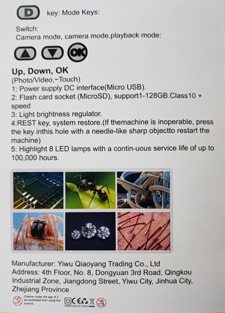 ANDOWL Q-XW51 1000x 1080p Portable Rechargeable Digital Microscope - Electromann SA