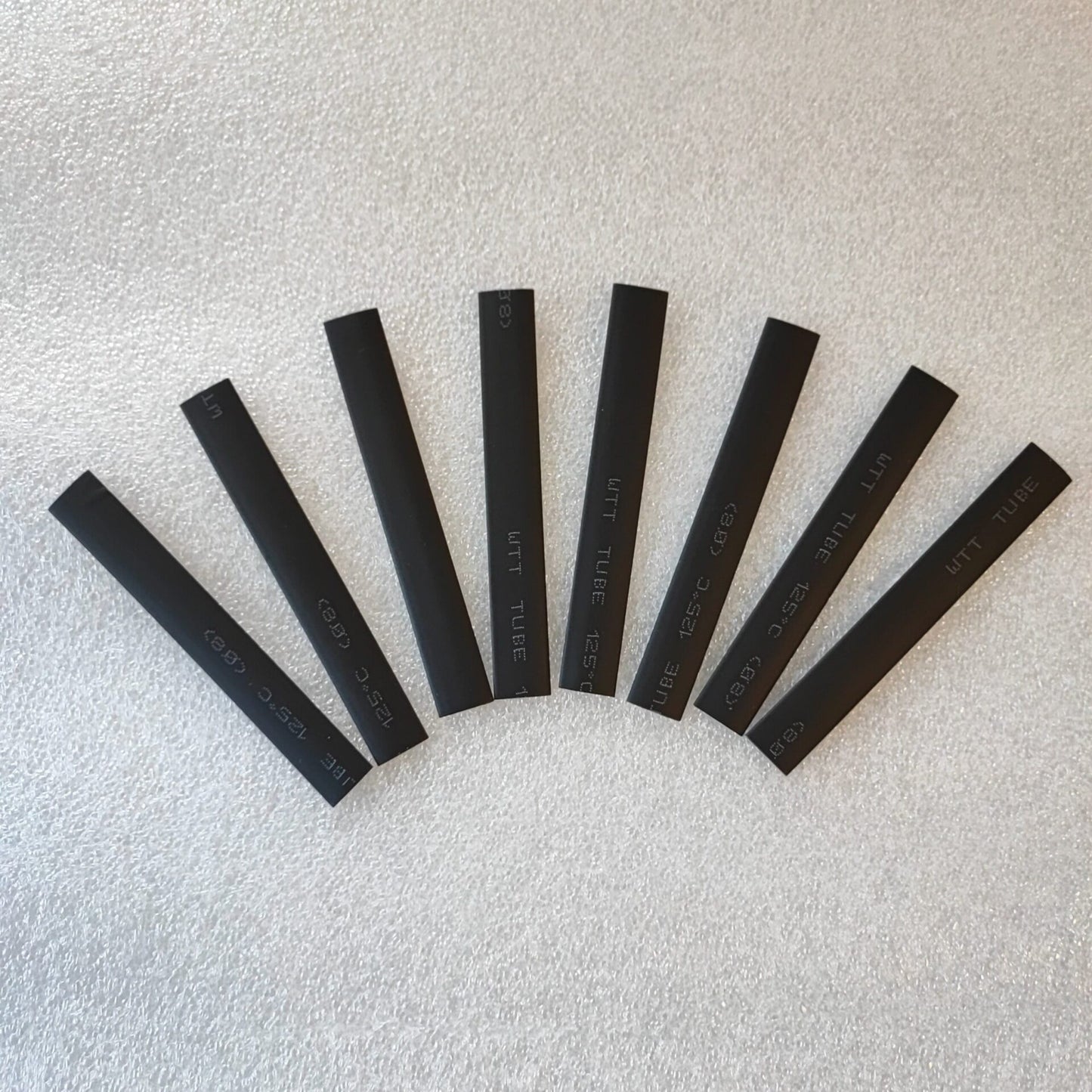 50pcs x 100mm x 10mm Polyolefin Heat Shrink Tubing - Black - Electromann SA