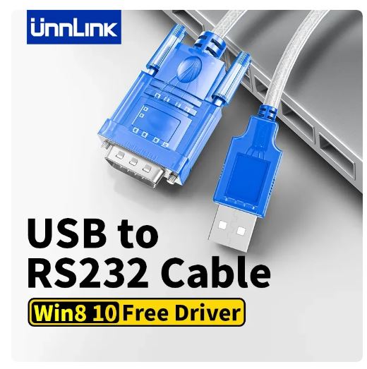 Unnlink USB to RS232 DB9 COM Port Serial PDA 9 Pin Adapter For Computer PLC - Electromann SA