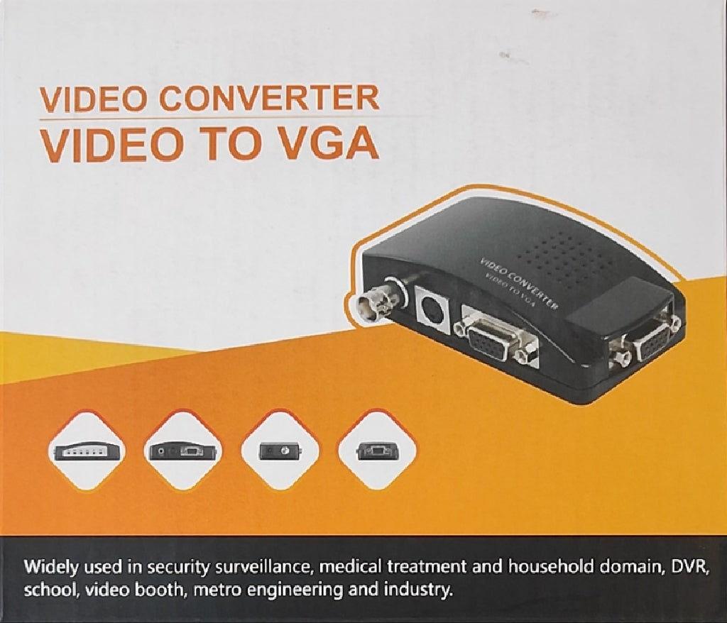 BNC Video, S-Video, and VGA Sources to VGA Display Converter - Electromann SA