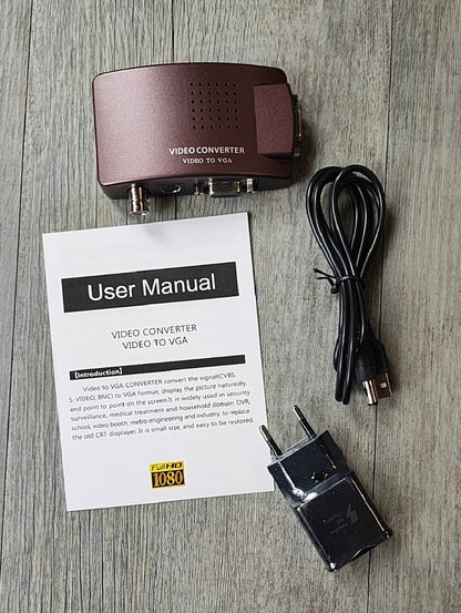 BNC Video, S-Video, and VGA Sources to VGA Display Converter - Electromann SA