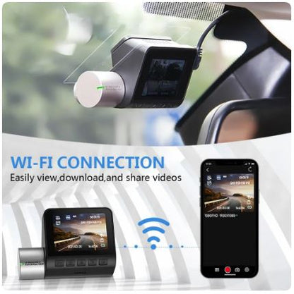 4K HD STARVIS Wifi Dash Cam with Dual Camera Front and Rear Night Vision - Electromann SA