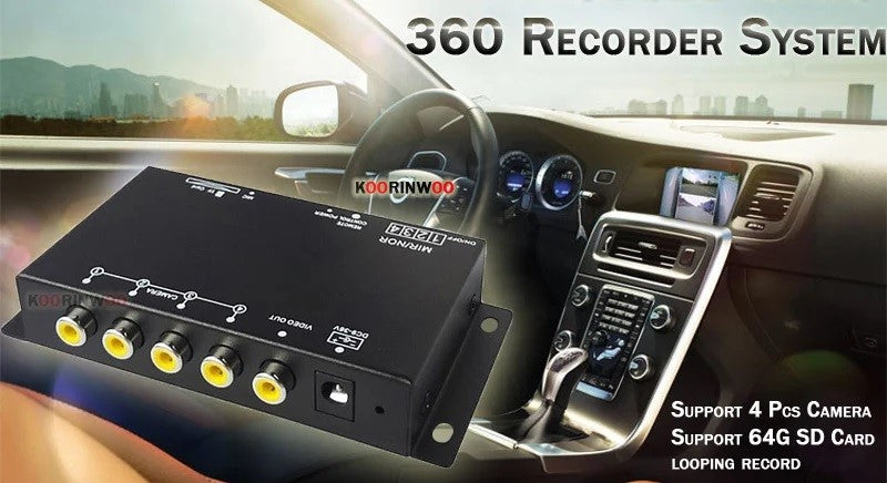 4 Channel Car DVR Recorder Parking Assistant - Electromann SA