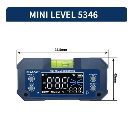 SHAHE Digital Electronic Level Inclinometer Dual axis - Electromann SA