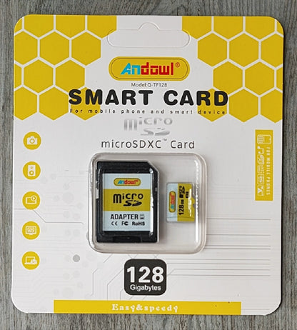 Andowl Q-TF128 128GB Class 10 Micro SD Card - Fast Data Transfer and Ample Storage Space for All Devices - Electromann SA