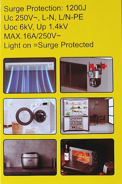 ANDOWL Q-CD30 1200Joule 6Kv Surge Protector Plug - Electromann SA