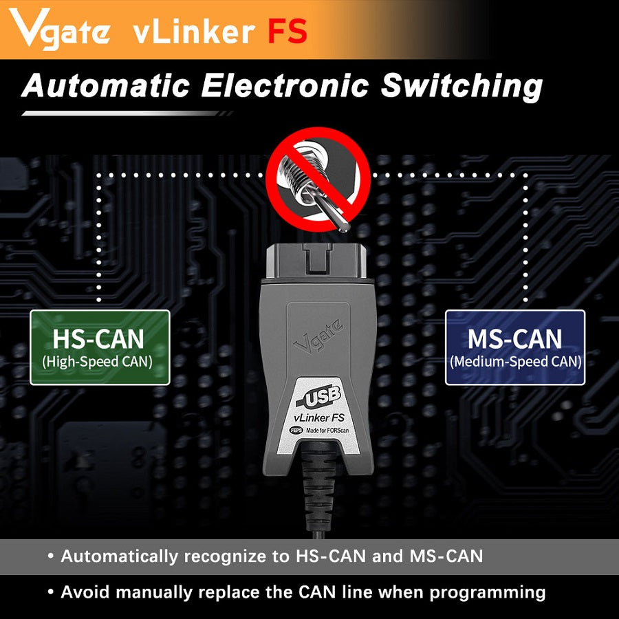 Vgate vLinker FS for Ford FORScan - Electromann SA